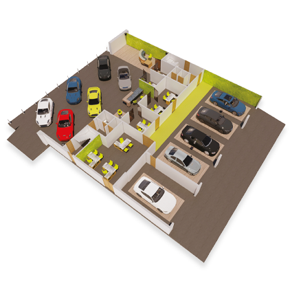 Application example Intusonic CAR SHOWROOM